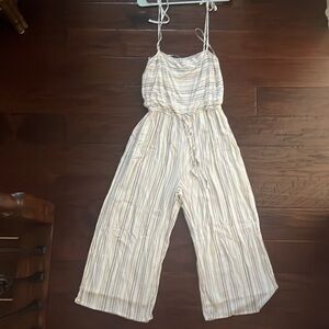 Paper Cranes White Stripes Jumpsuit